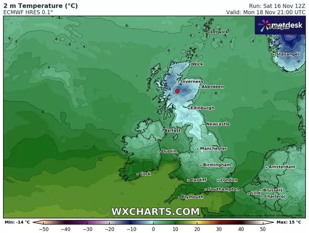 气温将降至冰点以下，英国人将迎来降雪