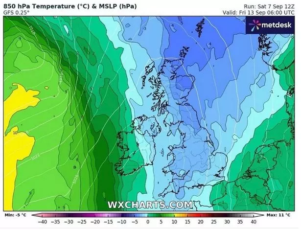 英国气象局警告称,“北极风暴”将向英国袭来,英国将面临降雪
